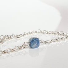 Load image into Gallery viewer, Delicate Kyanite A+ from Brasil Silver Bracelet &quot;Elevation&quot;