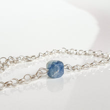 Load image into Gallery viewer, Delicate Kyanite A+ from Brasil Silver Bracelet "Elevation"
