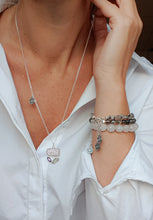 Load image into Gallery viewer, Pink Quartz, Amethyst and Herkimer Diamond Silver 925 Pendant with chain "Heavenly Heart"