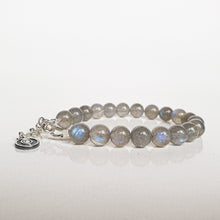 Load image into Gallery viewer, Labradorite AAA+ Silver 925 Bracelet for Women "The Guardian" - 8 mm