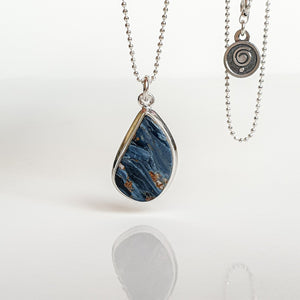 Pietersite AAA+ from Namibia Pendant with chain "Tempest Stone"