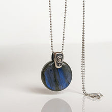 Load image into Gallery viewer, Labradorite AAA+ Silver Pendant with chain &quot;The Guardian&quot;