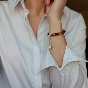 Amber Silver Adjustable Bracelet for Women "Sun Stories"