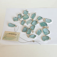 Load image into Gallery viewer, Aquamarine Raw AAA+ Silver Pendant for Women "Stone of Faith"