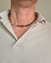 Load image into Gallery viewer, Baltic Amber Silver 925 Necklace for Men "Sun Stories"