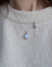 Load image into Gallery viewer, Moonston AAA+ grade silver 925 pendant with chain "Intuition"