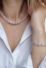 Load image into Gallery viewer, Pink Quartz Silver 925 Necklace "Tenderness"