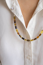 Load image into Gallery viewer, Set of Baltic Amber Silver 925 Necklace and Bracelet for Women Honey Colour "Sun Stories"