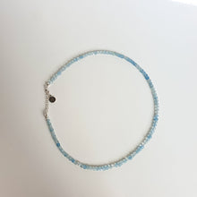 Load image into Gallery viewer, Aquamarine A+ cube Silver 925 Necklace for Women "Stone of Faith"