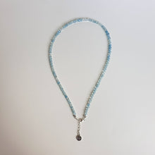 Load image into Gallery viewer, Aquamarine A+ cube Silver 925 Necklace for Women "Stone of Faith"