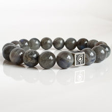 Load image into Gallery viewer, Labradorite Silver Bracelet for Men &quot;The Guardian&quot;