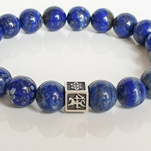 Load image into Gallery viewer, Lazurite Silver Bracelet for Men - Vytis - &quot;Wisdom&quot;