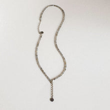 Load image into Gallery viewer, Set of Labradorite A+ Round Bead Silver Necklace and Bracelet "The Guardian" - Petit Secret