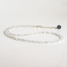 Load image into Gallery viewer, Set of Moonstone Silver Necklace and Bracelet "Intuition" - Petit Secret