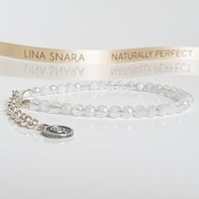 Load image into Gallery viewer, Set of Moonstone Silver Necklace and Bracelet "Intuition" - Petit Secret