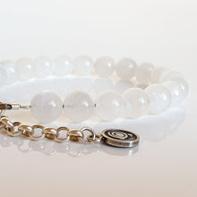 Load image into Gallery viewer, Moonstone AA+ Silver Bracelet for Women &quot;Intuition&quot; - 8 mm