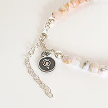 Load image into Gallery viewer, Set of Pink Opal Delicate Silver Necklace and Bracelet for Women "Self Love"