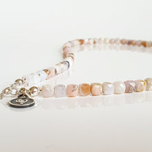 Load image into Gallery viewer, Set of Pink Opal Delicate Silver Necklace and Bracelet for Women "Self Love"