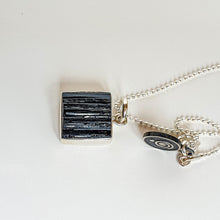 Load image into Gallery viewer, Black Row Tourmaline Silver Pendant with chain &quot;Harmony&quot;