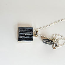 Load image into Gallery viewer, Black Row Tourmaline Silver 925 Pendant with chain "Harmony"