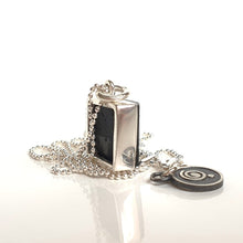 Load image into Gallery viewer, Black Row Tourmaline Silver Pendant with chain &quot;Harmony&quot;