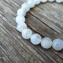 Load image into Gallery viewer, Moonstone AA+ Silver Bracelet for Women "Intuition" - 8 mm