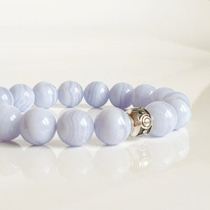 Chalcedony AA Silver Bracelet for Women "The Calm"