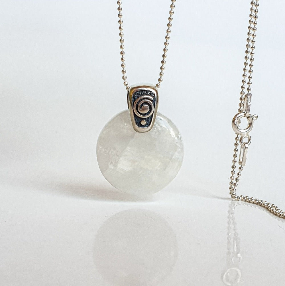Moonstone from India, AA+ grade pendant 