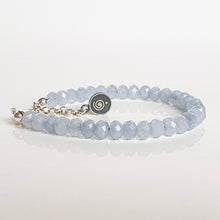 Load image into Gallery viewer, Aquamarine A+ Delicate Silver Bracelet for Women &quot;Stone of Faith&quot;