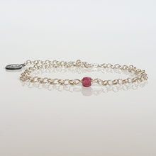 Load image into Gallery viewer, Delicate Purple Tourmaline A+ Silver Bracelet &quot;Harmony&quot;