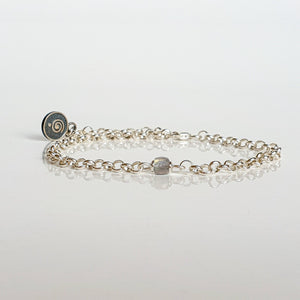Labradorite Silver Bracelet for Women "The Guardian"