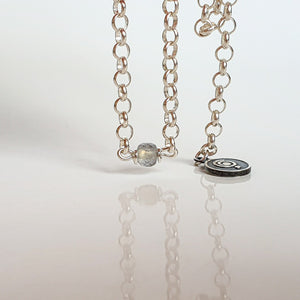 Labradorite Silver Bracelet for Women "The Guardian"