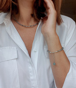 Labradorite Bracelet for Women's - Silver Beads Jewelry Fashion 2023