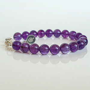 Amethyst A+ Silver Bracelet ""Magic of The Universe"