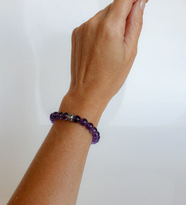 Amethyst A+ Silver Bracelet "Magic of The Universe"