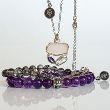Load image into Gallery viewer, Amethyst A+ Silver Bracelet &quot;Magic of The Universe&quot;