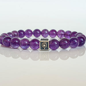 Amethyst A+ Silver Bracelet for Women "Magic of The Universe"