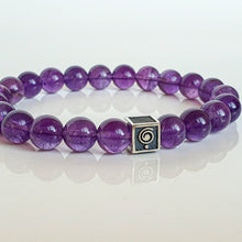 Load image into Gallery viewer, Amethyst A+ Silver Bracelet for Men &quot;Magic of The Universe&quot;