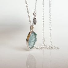 Load image into Gallery viewer, Aquamarine raw AAA+ Silver Pendant for Women &quot;Stone of Faith&quot;
