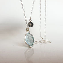 Load image into Gallery viewer, Aquamarine raw AAA+ Silver Pendant for Women &quot;Stone of Faith&quot;