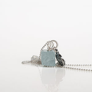 Aquamarine Silver Pendant for Women "Stone of Faith"