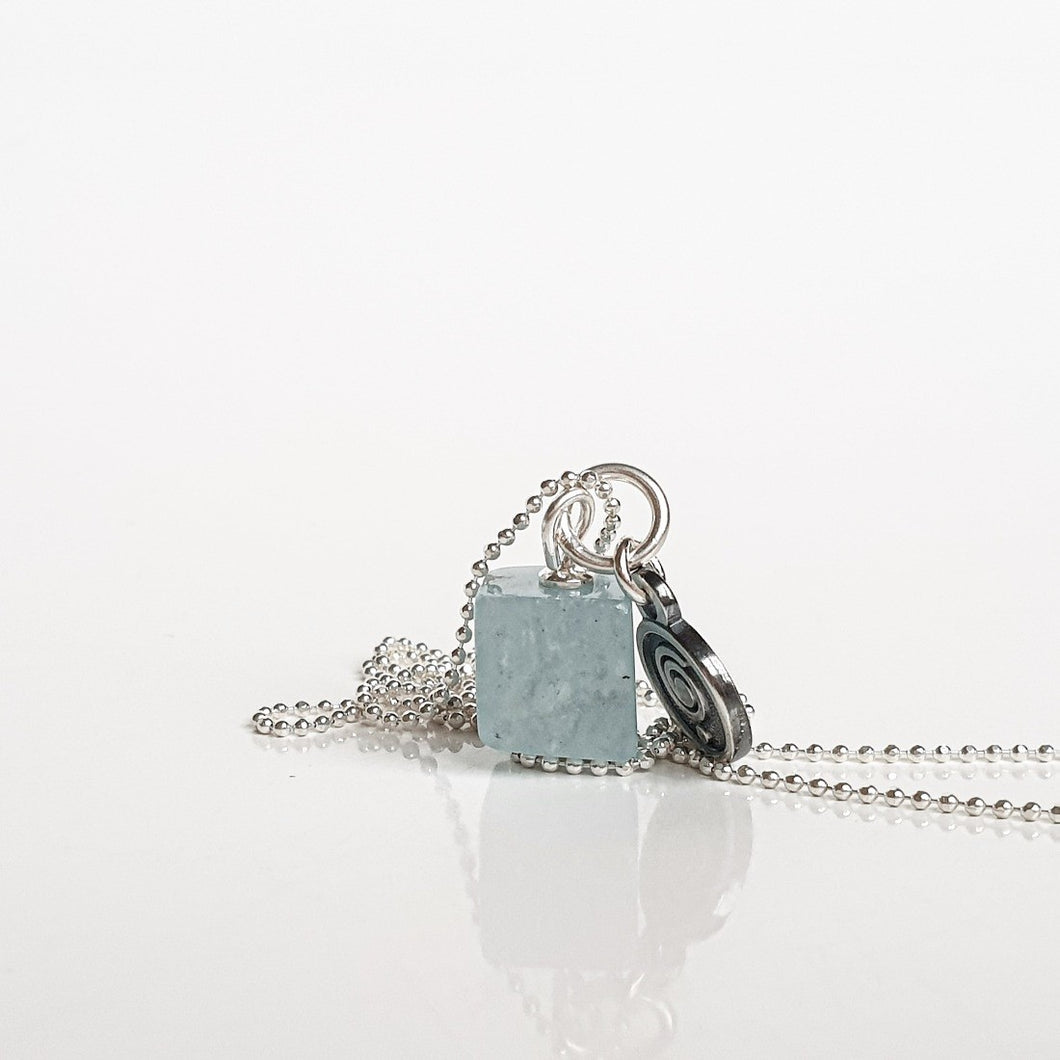 Aquamarine Silver Pendant for Women 