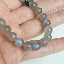 Load image into Gallery viewer, Labradorite AAA+ Silver Bracelet for Men &quot;The Guardian&quot; 8 mm