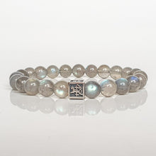 Load image into Gallery viewer, Labradorite AAA Silver Bracelet for Men - Vytis - &quot;The Guardian&quot;