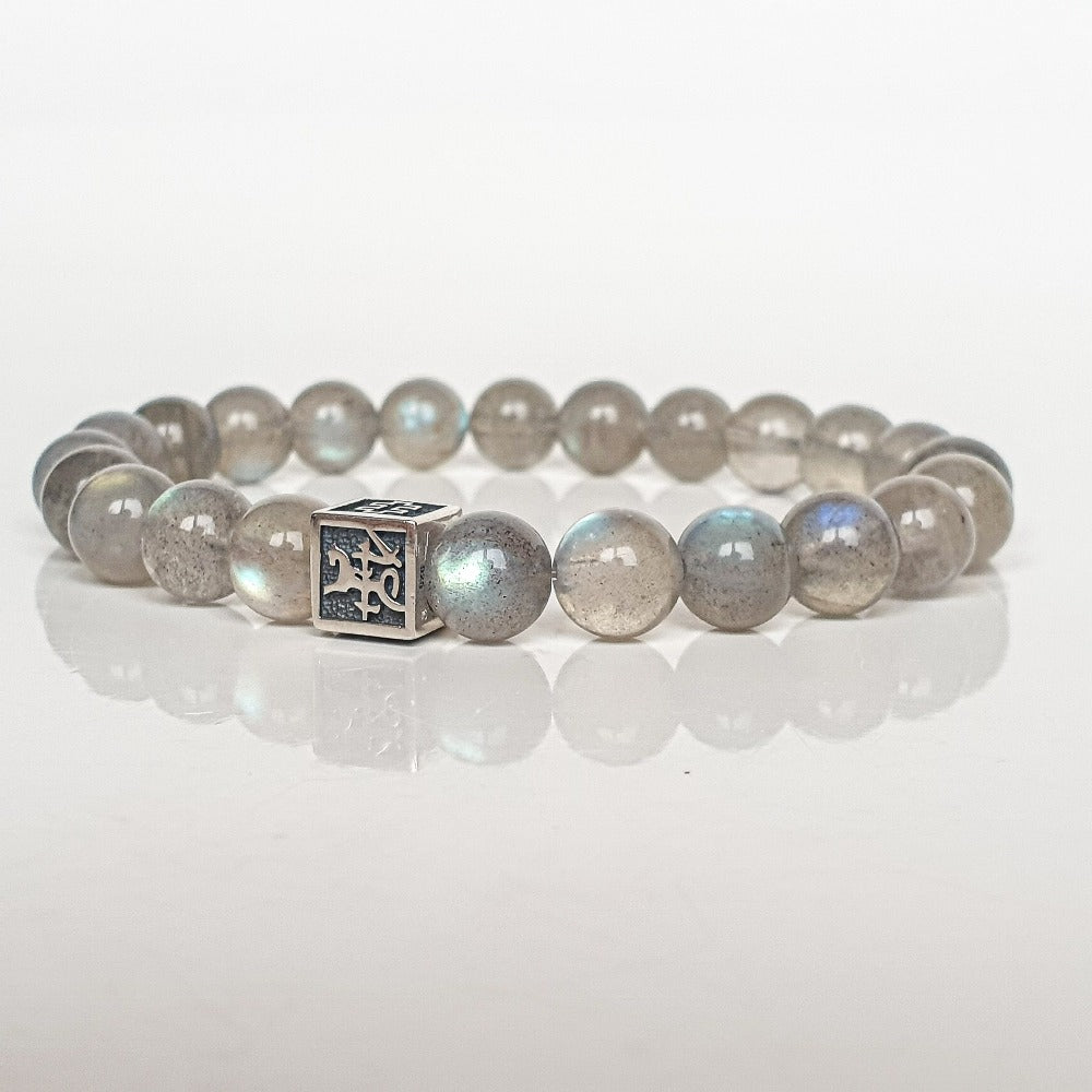 Labradorite AAA Silver Bracelet for Men - Vytis - 