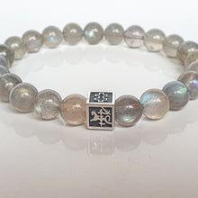 Load image into Gallery viewer, Labradorite AAA Silver Bracelet for Men - Vytis - &quot;The Guardian&quot;