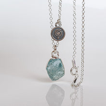 Load image into Gallery viewer, Aquamarine Raw AA+ Silver Pendant for Women &quot;Stone of Faith&quot;