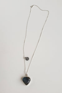 Labradorite AAA+ Grade Silver Pendant with chain "The Guardian"