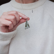 Load image into Gallery viewer, Mountain Crystal and Green Tourmaline Silver Pendant Necklace &quot;Pure Harmony&quot;