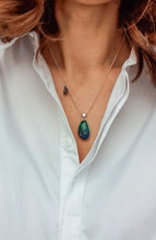 Load image into Gallery viewer, Malachite in Azurite AA+ Silver Pendant with chain &quot;Abundance&quot;